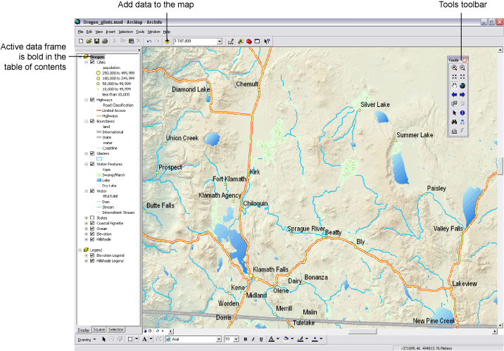 Arcgis Desktop Help An Overview Of Arcmap