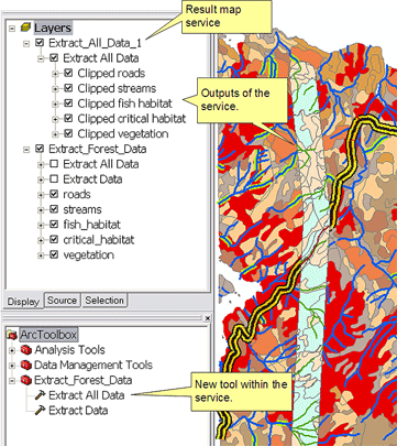 Arcgis Desktop Help Example Map Service With Geoprocessing