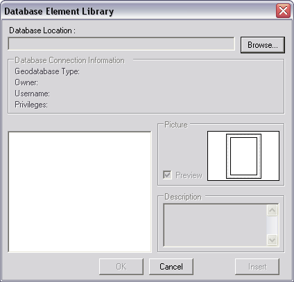 Database Element Library dialog box