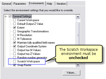 Scratch workspace at the tool level