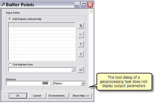 BufferPoint task dialog box