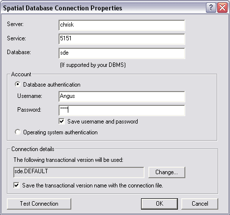 Angus connects to the DEFAULT version