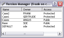 Version Manager showing multiple versions