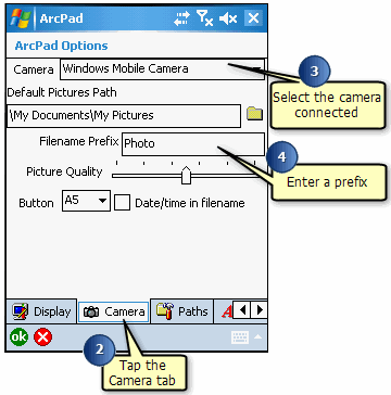 Setting camera options