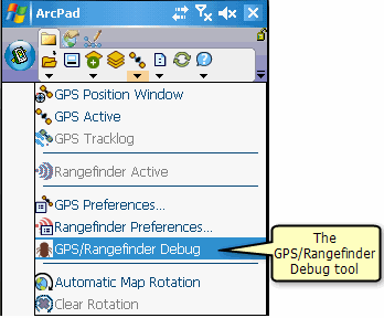 The GPS/Rangefinder Debug tool