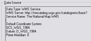 WMS service source information