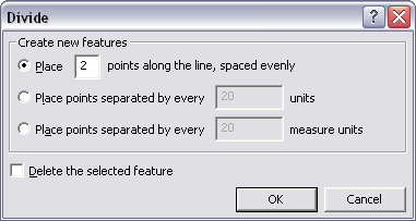 Divide dialog box