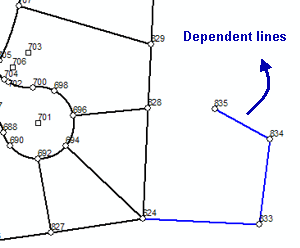 keep dangling lines as dependent lines