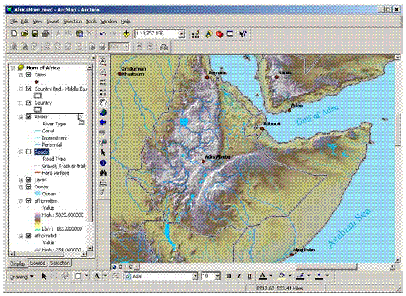 Спутниковая карта esri