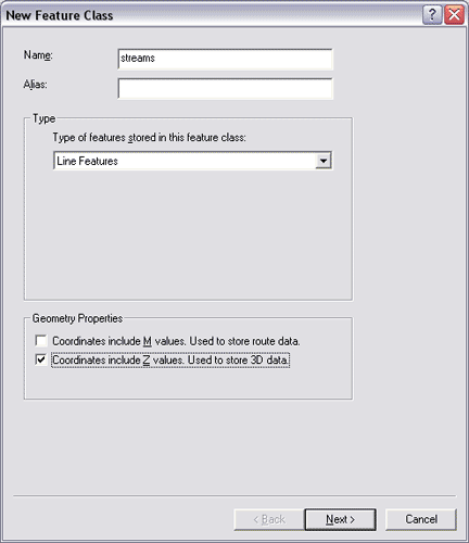 ArcGIS Desktop Help 9.2 - feature class basics