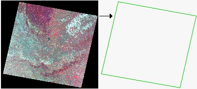 Landsat scene footprint example
