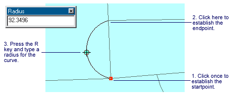 Using the Endpoint Arc tool