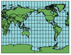 Illustration of Gall's Stereographic projection