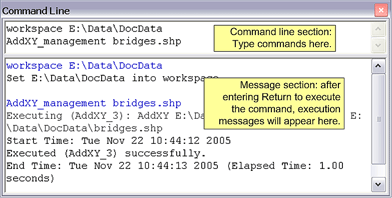 Overview of the command line window