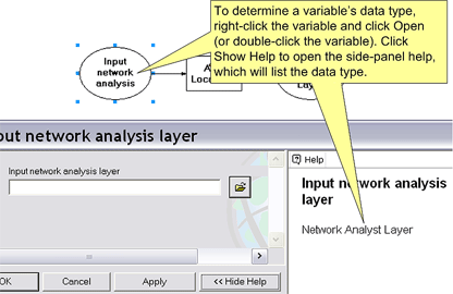Determining data type in model builder