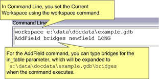 Setting and using current workspace in Command Line