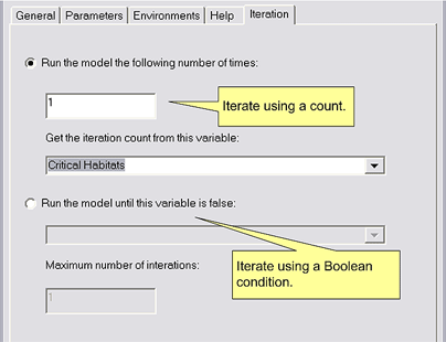 Setting up an iteration