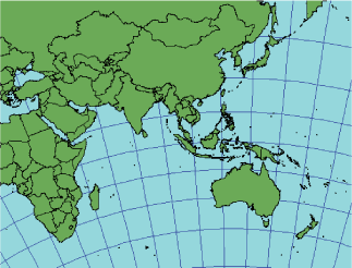 Illustration of the Lambert Conformal Conic projection