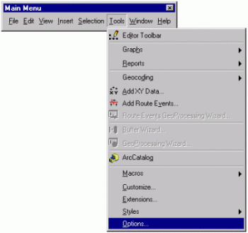 Accessing application options
