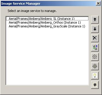 Image Service Manager dialog box