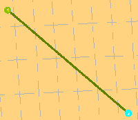 Straight line shape for route