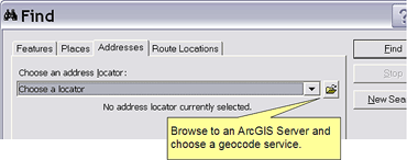Find dialog in ArcMap