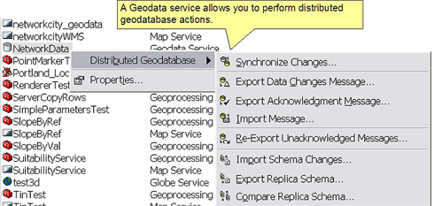 Geodata service context menu