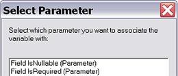 Select parameter