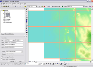 DTED layer with uniform renderer applied