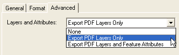 Export PDF Layers Only option on the Advanced tab of the Export dialog.