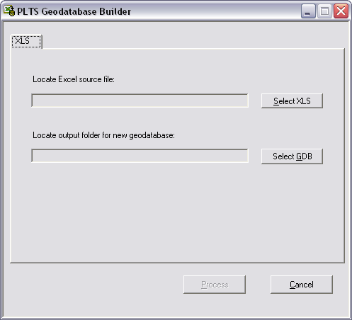 PLTS Geodatabase Builder dialog box