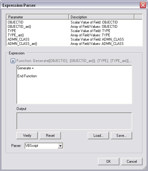 ArcGIS Desktop Help 9.3 - Defining specifications using VBScript