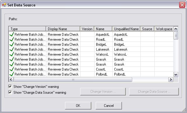 Set Data Source