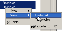 assigning values to restrictions