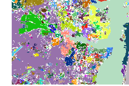 Very small regions selected and removed to use as a Mask