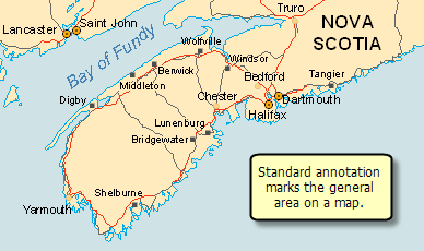 Annotation on a map