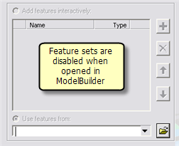 Feature sets are disabled when opened in ModelBuilder