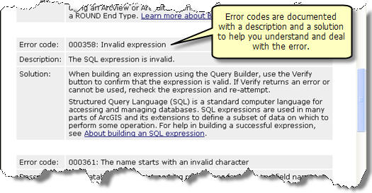 Understanding the error code