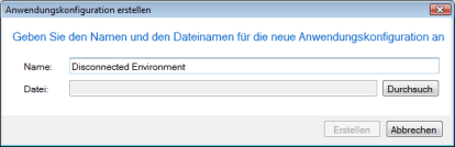 Pfad der Anwendungskonfiguration ändern