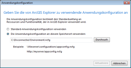 Anwendungskonfiguration festlegen
