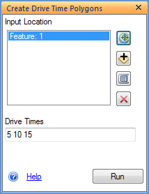 Analysis Tool dialog with populated values