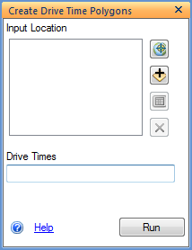 An example Analysis Tool dialog