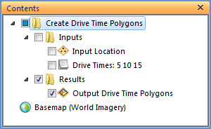 Results added to Contents Window
