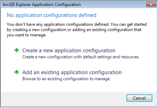 New Application Configuration