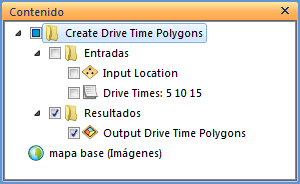 Resultados agregados a la ventana Contenido