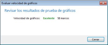 Resultados de velocidad de gráficos