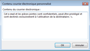 Modifier le contenu du courrier électronique