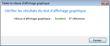 Résultats de la vitesse graphique