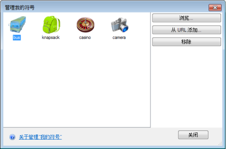 管理符号对话框