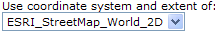 Choose to use the coordinate system and extent of the ArcGIS Online layer